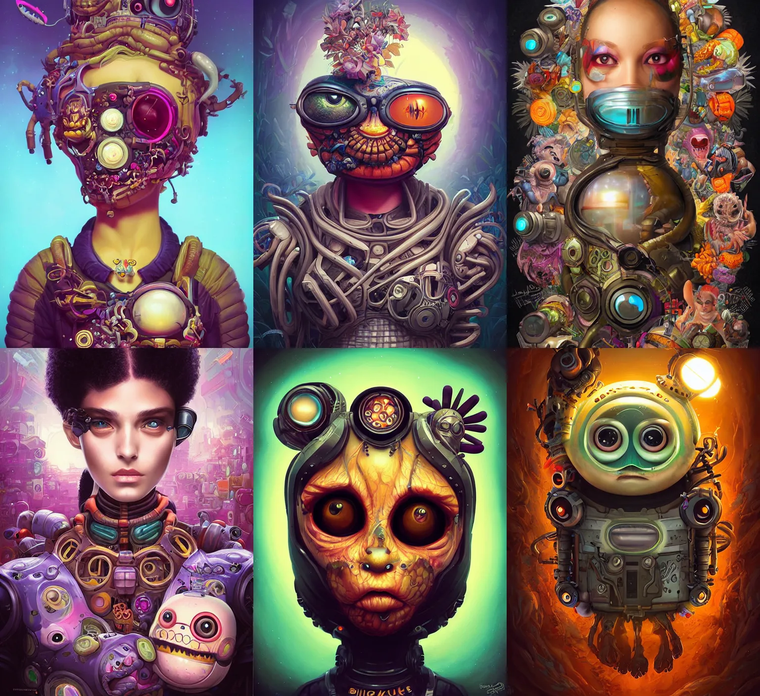 Image similar to BioPunk Pumpkaboo portrait Pixar style by Tristan Eaton_Stanley Artgerm and Tom Bagshaw,