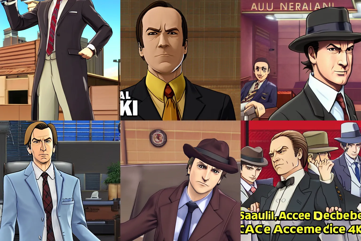 Prompt: Saul Goodman In Ace Attorney 4K