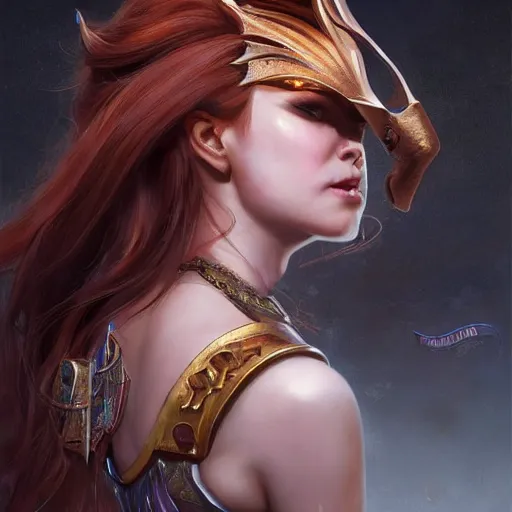 Image similar to A masterpiece portrait of a copper princess menacing girl with amazing egypt wig with bat wings. trending on artstation, digital art, by Stanley Artgerm Lau, WLOP, Rossdraws, James Jean, Andrei Riabovitchev, Marc Simonetti, Yoshitaka Amano