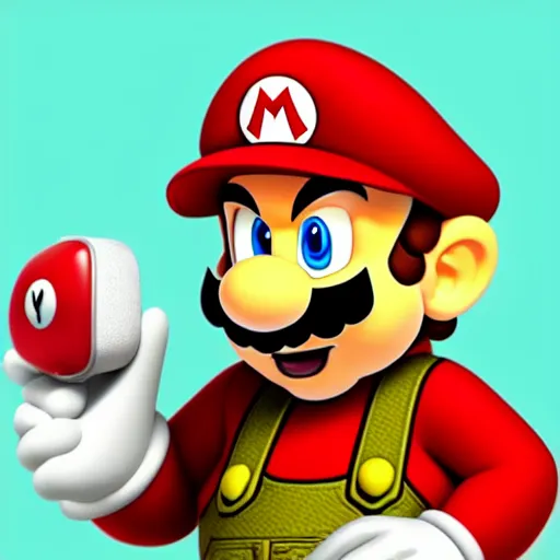 Prompt: mario listening to the ipod, iphone wallpaper