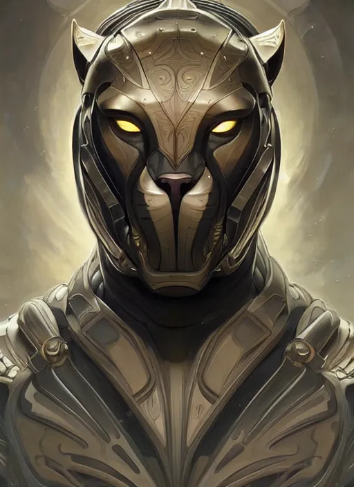 Prompt: symmetry!! portrait of a panther, sci - fi armour! muscular, fantasy, intricate, elegant, highly detailed, digital painting, artstation, concept art, smooth, sharp focus, illustration, art by artgerm and greg rutkowski and alphonse mucha