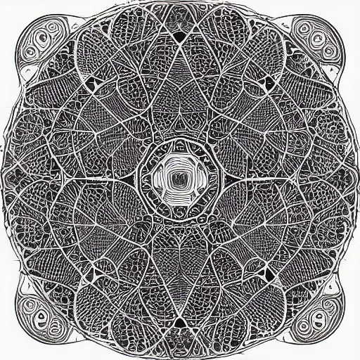 Image similar to “geometrically incomprehensible surreal order of circles, extremely high detail, photorealistic, intricate line drawings, dotart, album art in the style of James Jean”