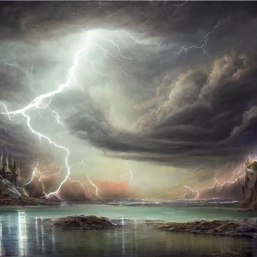 Prompt: fantasy art hyper realistic ai created interesting bizarre lightning fantastic art award winning best ultra detailed magnificent