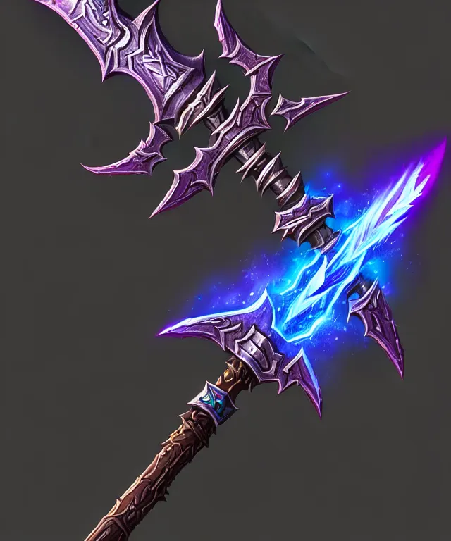 Prompt: dark weapon ,warcraft blizzard weapon art, a burning sword, bokeh. dark weapon art masterpiece artstation. 8k, sharp high quality illustration in style of Jose Daniel Cabrera Pena and Leonid Kozienko, violet colored theme, concept art by Tooth Wu, no human