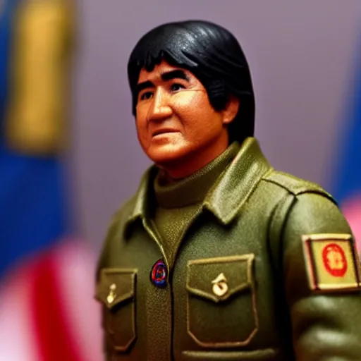 Image similar to Evo Morales as a g.i. joe action figure