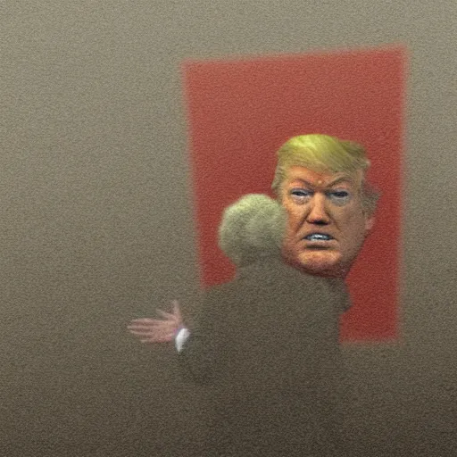 Image similar to A picture of Donald Trump trapped in Silent Hill.