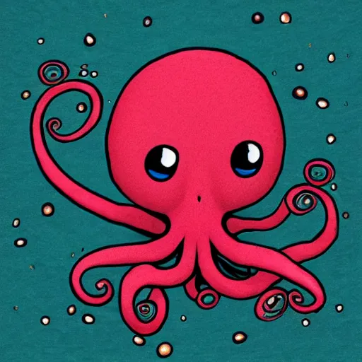 Prompt: the cutest tentacled alien