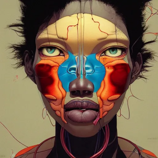 Prompt: citizen portrait soft light painted by james jean and katsuhiro otomo and erik jones, inspired by angolan ghost in the shell anime, smooth face feature, intricate oil painting, high detail illustration, sharp high detail, manga and anime 1 9 9 9