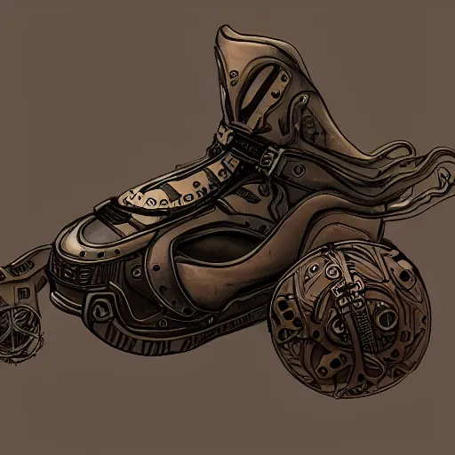 Image similar to sneaker concept art, steampunk, sharp focus, illustration, concept art by tooth wu