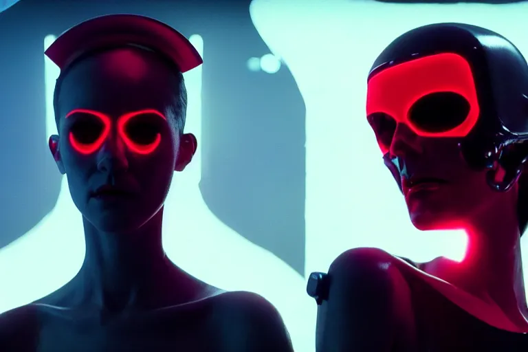 Image similar to vfx film, love death and robots, flat color profile low - key lighting award winning photography arri alexa cinematography, hyper real photorealistic cinematic, atmospheric cool colorgrade