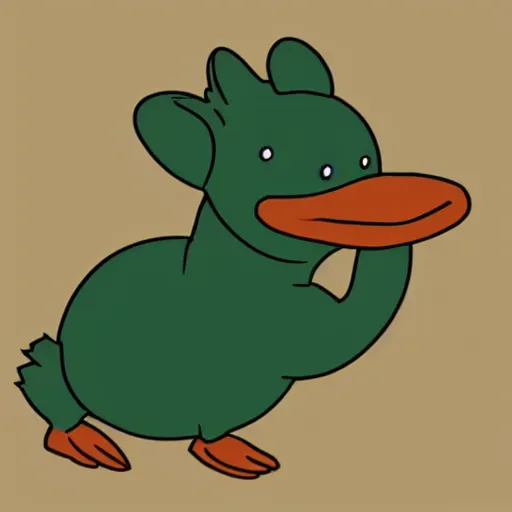 Prompt: character design of cute platypus, cartoon style