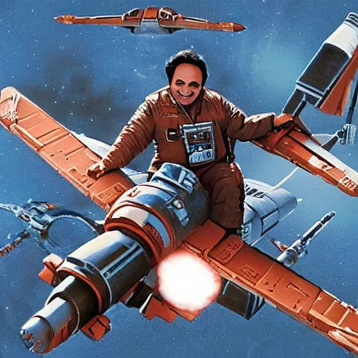 Image similar to Danny DeVito as an X-wing pilot