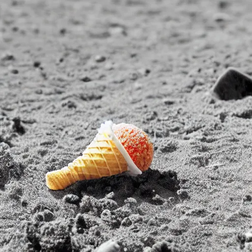 Image similar to donald trump, crying in a beach resort becase his ice cream cone fell on the sand. Hermit crabs surround the cone. Realistic, detailed, photorealistic.