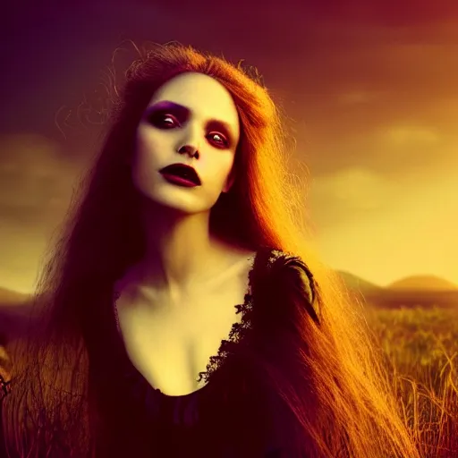 Prompt: photographic portrait of a stunningly beautiful gothic vampire female in soft dreamy light at sunset, contemporary fashion shoot, by edward robert hughes, annie leibovitz and steve mccurry, david lazar, jimmy nelsson, breathtaking, 8 k resolution, extremely detailed, beautiful, establishing shot, artistic, hyperrealistic, beautiful face, octane render