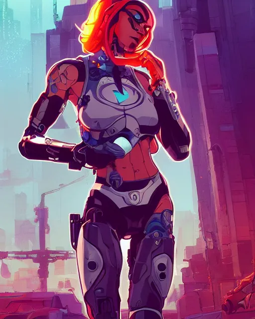 Image similar to cyborg stylize, art gta 5 cover, official fanart behance hd artstation by jesper ejsing, by rhads, makoto shinkai and lois van baarle, ilya kuvshinov, ossdraws, borderlands and by feng zhu and loish and laurie greasley, victo ngai, andreas rocha, john harris