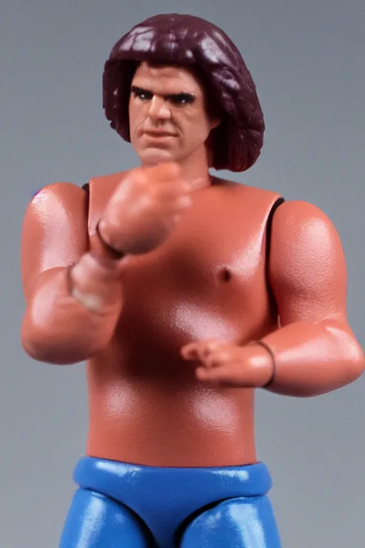 Image similar to michael scott as a 1 9 8 0 s wrestling action figure