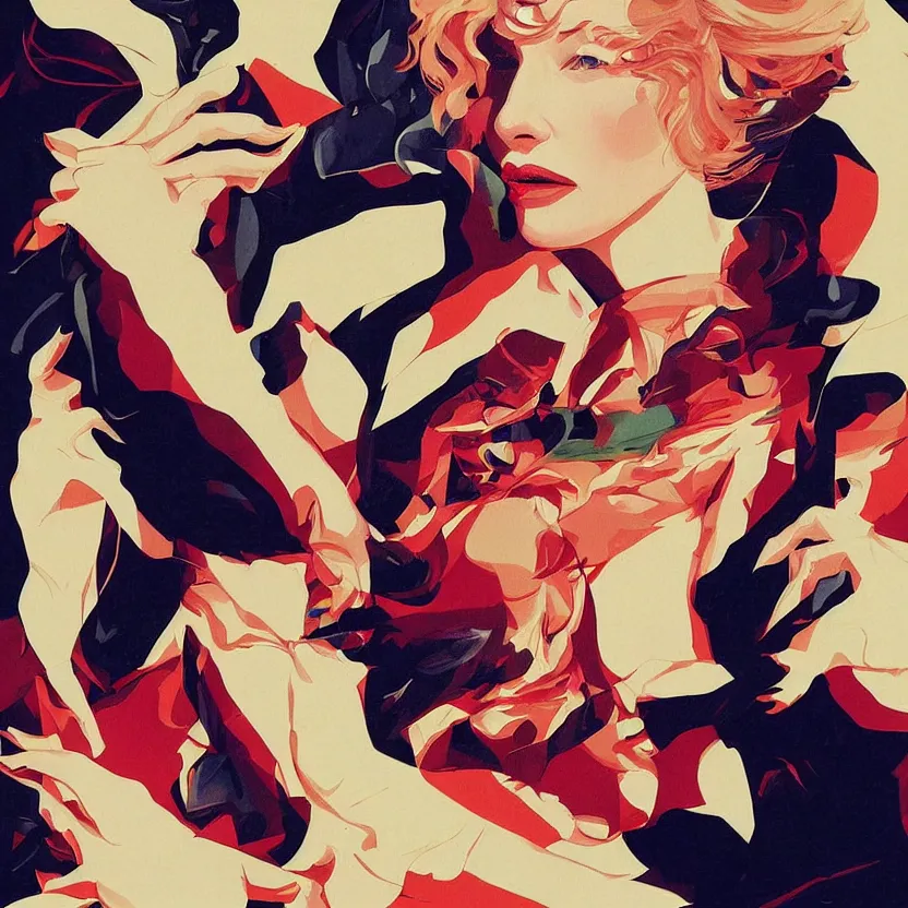 Image similar to cate blanchett, by Sachin Teng + Karol Bak + Rolf Armstrong