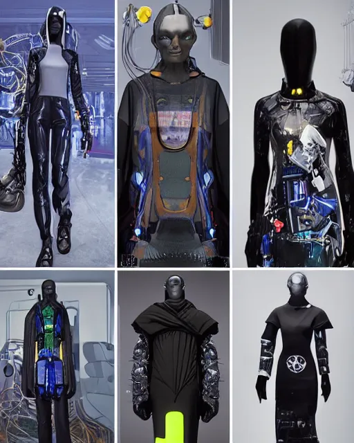 Image similar to a leaked screenshot of Balenciaga's cyberpunk wizard collection