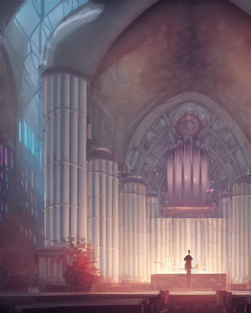 Prompt: pipe organ made entirely of dark smoke, scenic full shot, ambient lighting, detailed face, by makoto shinkai, stanley artgerm lau, wlop, rossdraws, no people