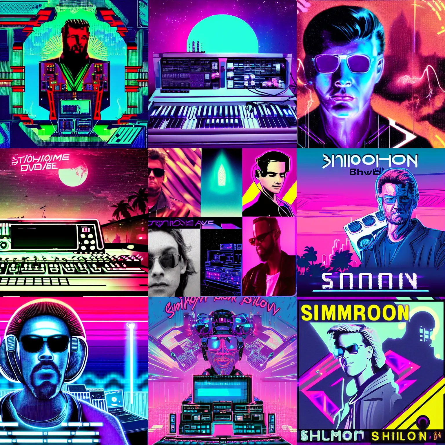 Prompt: simeon synthwave,