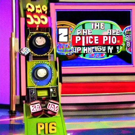 Prompt: apes are contestants on the show the price is right, plinko, the price is right, scanlines old tv, photorealistic