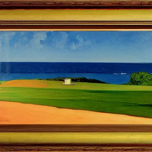 Prompt: painting of Kapalua Maui, by Edward Hopper