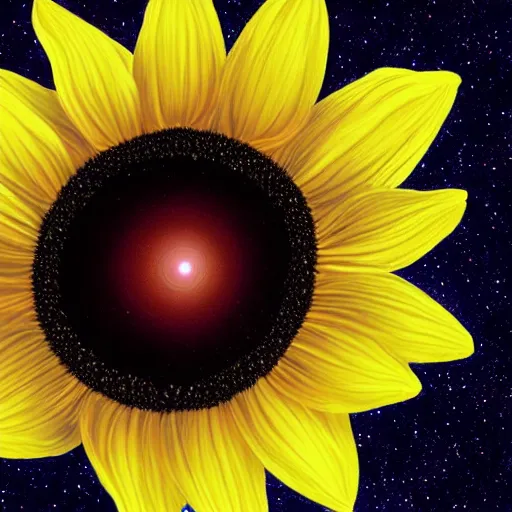 Image similar to 'Black Hole Blackhole Sunflower' James Webb Space Telescope image