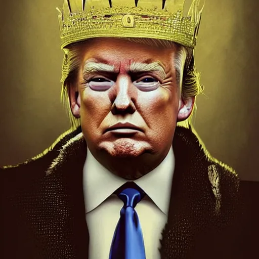 Image similar to a portrait of donald trump as a medieval king, game of thrones style, digital art, golden hour, amazing, high quality, trending on artstation