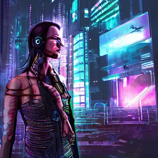 Image similar to cyberpunk dreaming by bobby zeik