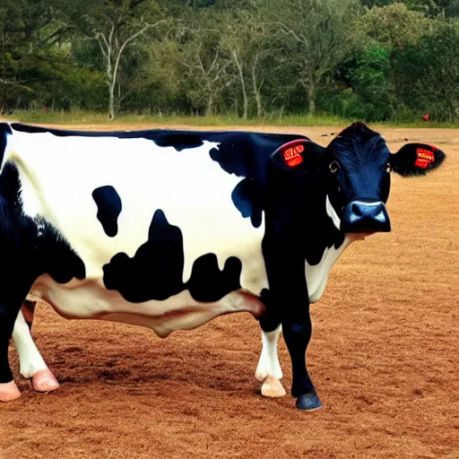 Image similar to a cow shaped like a ball