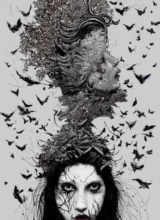 Prompt: Crazy goddess painting by Dan Hillier, trending on artstation, artstationHD, artstationHQ, 4k, 8k