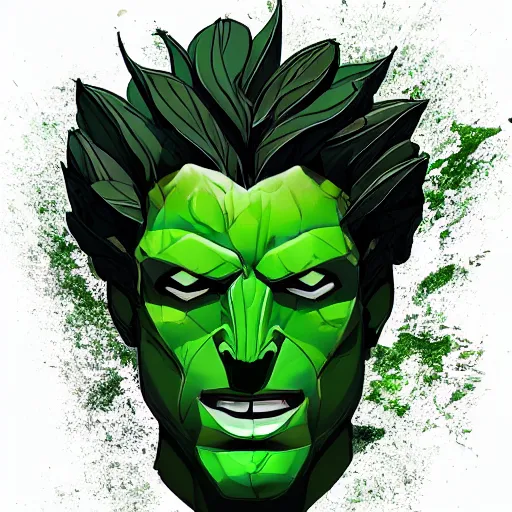 Image similar to a picture of a green man with his fist up, vector art by mor than, featured on deviantart, mingei, marvel comics, polycount, sketchfab