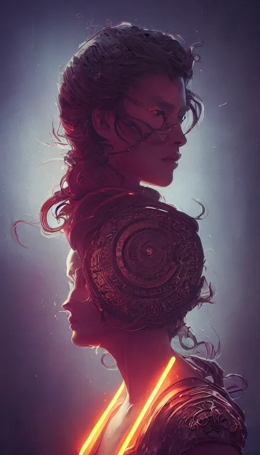 Image similar to shadows, fame of thrones, lord of daggers, neon, fibonacci, sweat drops, insane, intricate, highly detailed, digital painting, artstation, concept art, smooth, sharp focus, illustration, Unreal Engine 5, 8K, art by artgerm and greg rutkowski and alphonse mucha