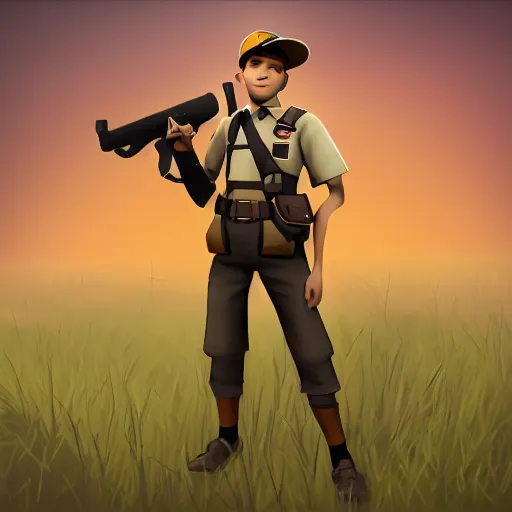 Prompt: tf2 scout