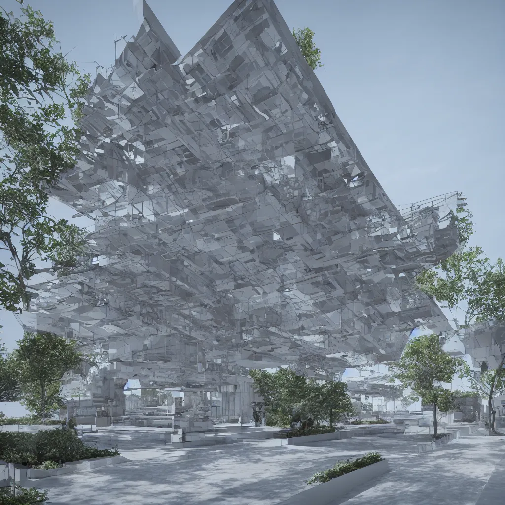 Image similar to visually satisfying architecture render