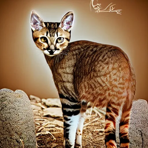 Image similar to a feline deer - cat - hybrid, animal photography