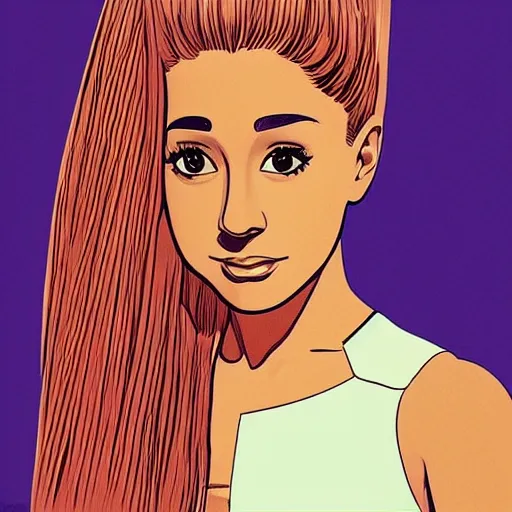 Prompt: “ ariana grande retro minimalist portrait by jean giraud, moebius starwatcher comic, sharp, smooth face, 8 k ”