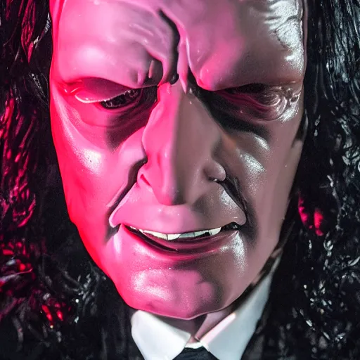 Prompt: melting tommy wiseau, dramatic lighting, horror lighting, 8k