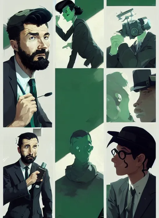 Prompt: highly detailed closeup portrait of very serious staring shia lebouf, in a suit by atey ghailan, by greg rutkowski, by greg tocchini, by james gilleard, by joe fenton, by kaethe butcher, gradient green, black and white color scheme, grunge aesthetic!!! ( ( graffiti tag wall background ) )