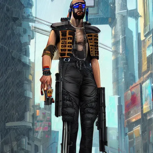 Prompt: cyberpunk armenian male,