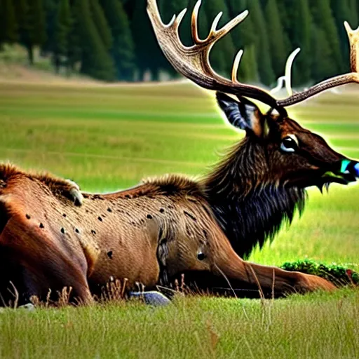 Prompt: elk centipede