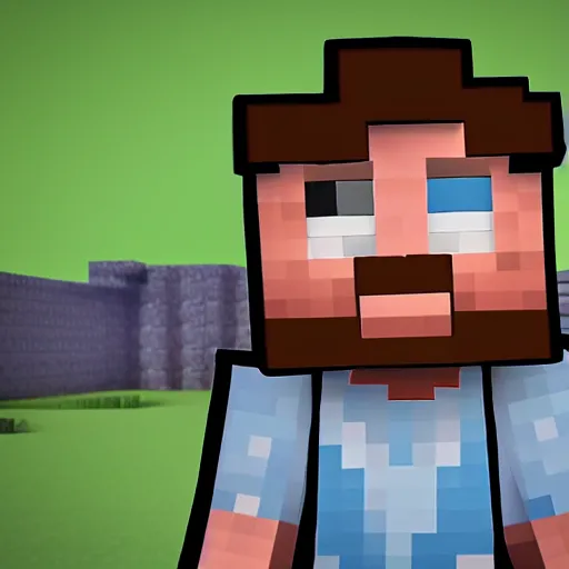 Image similar to Minecraft steve if he was human, photograph, high detailed, 4k, in focus