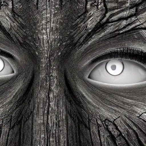 Image similar to Giant eyes staring out of the treeline at night, creepy, dark, ominous