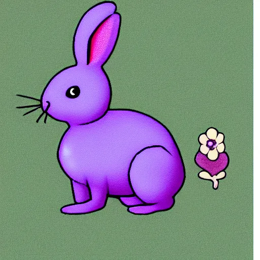 Image similar to extremely cute purple rabbit