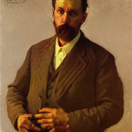 Image similar to self portrait of Ilya Repin