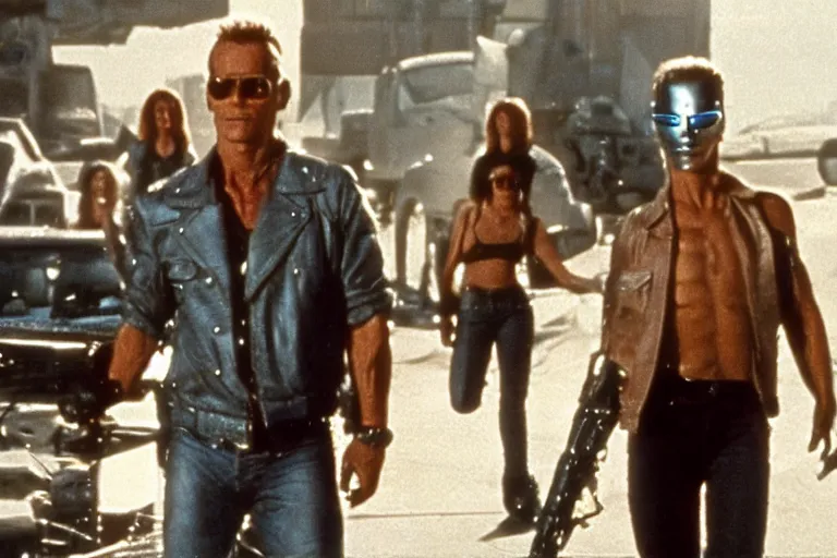 Image similar to still frame from the movie terminator : equinox released in 2 0 2 7