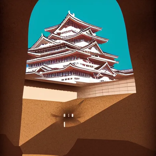 Image similar to himeji castle by petros afshar and anton fadeev