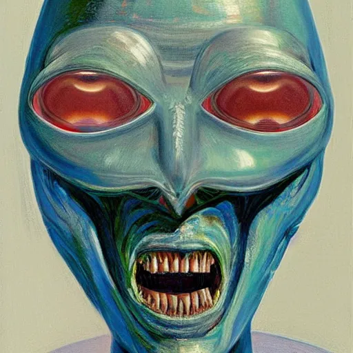 Image similar to alien by wayne thiebaud