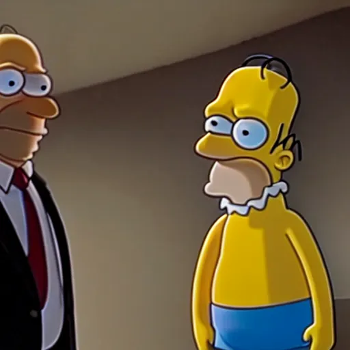 Image similar to Homer Simpson in the tv show Westworld 8k hdr still