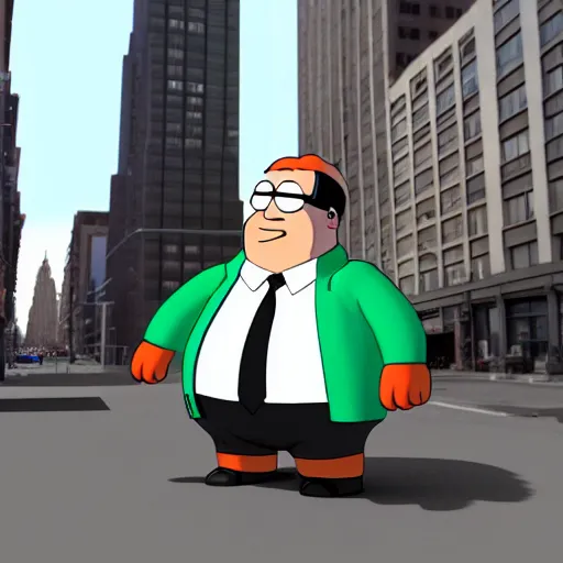 Prompt: Peter Griffin in New York, 3d Blender Render, trending on twitter